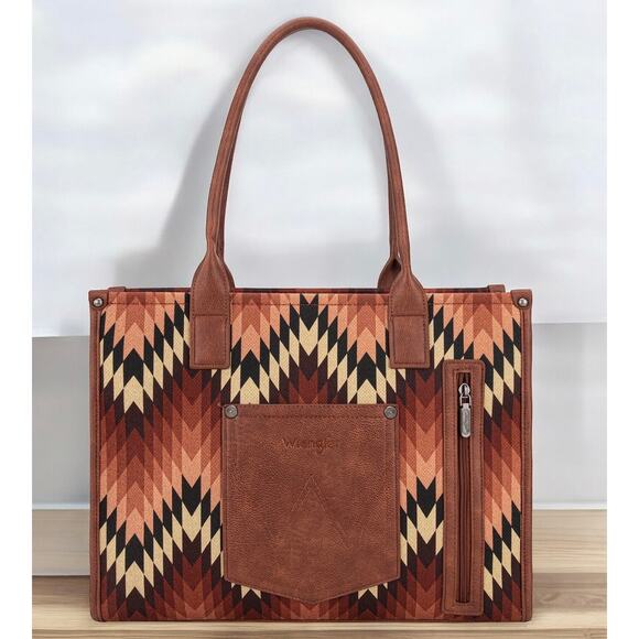 Wrangler Brown Concealed Carry Large Wide Tote *NEW in Package* - Picture 3 of 5